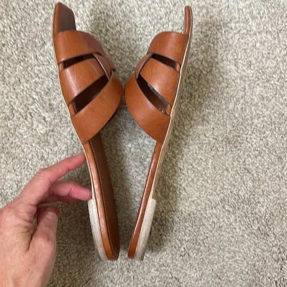 Yes Saint Laurent Tribute Slides, dark tan